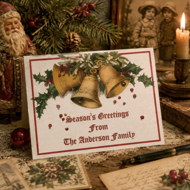 Campanas de Navidad Vintage Holly & Mistletoe (Subido por el creador)