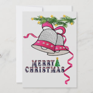 Campanas de Navidad y Cintas Rosas
