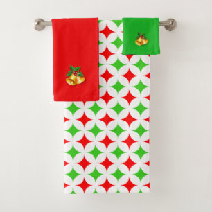 Campanas de Navidad y patrón de estrella de diaman
