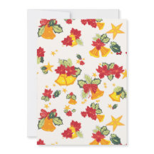 Campanas de Tarjeta de Vacaciones, Poinsettias, La