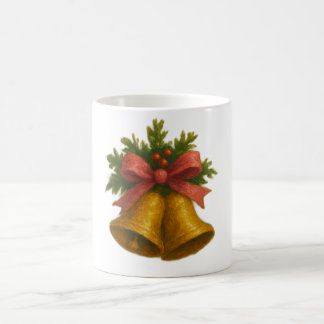 Campanas Doradas de Días Festivos con Taza de Lazo