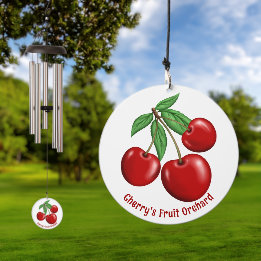Campanilla Diseño gráfico de cerezas rojas personalizado