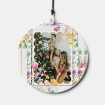 Elegante fotograma dorado Personalizado floral