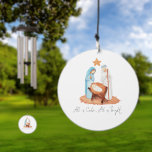 Campanilla Escena Simple De La Natividad Todo Es Navidades Lu<br><div class="desc">Sencillo Escenario De Natividad, Todo Es Navidades Tranquilos Y Luminosos. Con un elegante guión para la letra Todo es tranquilo, Todo es brillante del popular villancico, Noche Silenciosa y una minimalista escena de la Natividad del ilustracion para Mary, Joseph y el Niño Jesús. El mismo diseño está en ambos lados....</div>