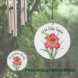 Campanilla Flor roja diurna personalizada