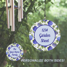 Flores de hidrangea azul personalizadas