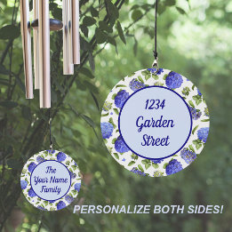 Campanilla Flores de hidrangea azul personalizadas
