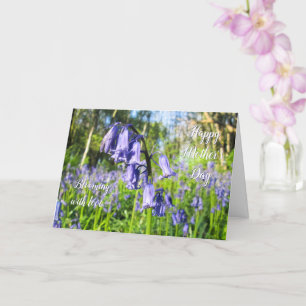Campanillas Azules en Flor - Tarjeta Personalizada
