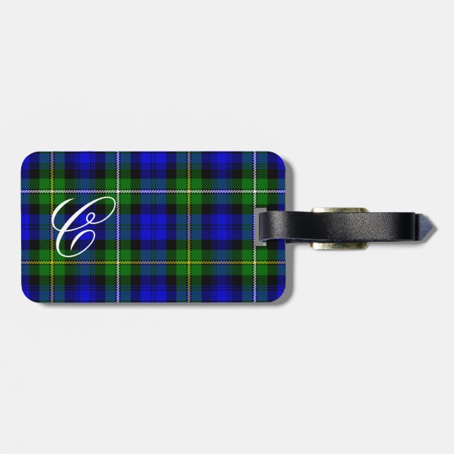 Campbell Plaid Tartán Lumaleta Etiqueta (Atrás Horizontal)