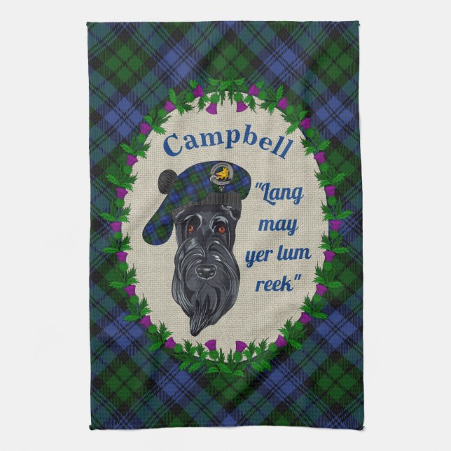 Campbell Scottie Dog Kitchen Toalla (Vertical)