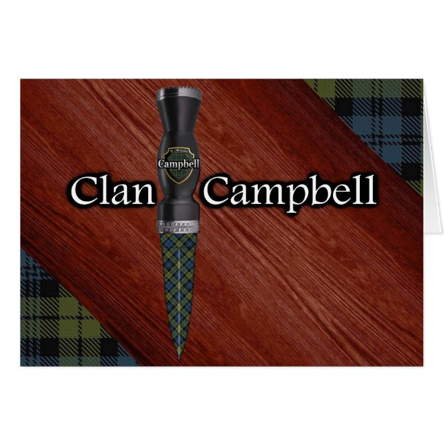 Campbell Tartan Scottish Sgian Dubh Blade (Anverso (Horizontal))