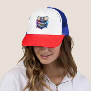 Campeón de Bádminton Gráfica Gorra de Camionero de