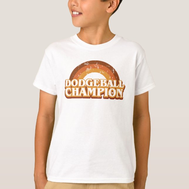 Campeón de béisbol retro niños camiseta con cantan (Anverso)