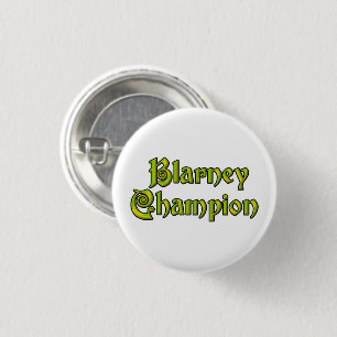 Campeón de Blarney botón blanco pequeño