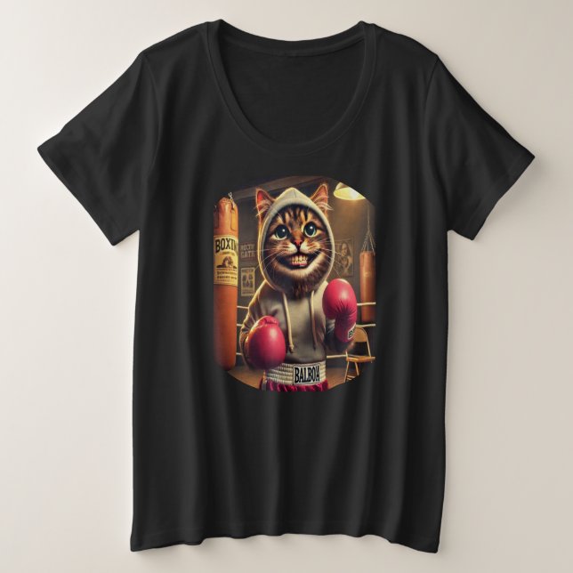 "¿Campeón de boxeo? - Gato con clavos de boxeo (Anverso del diseño)