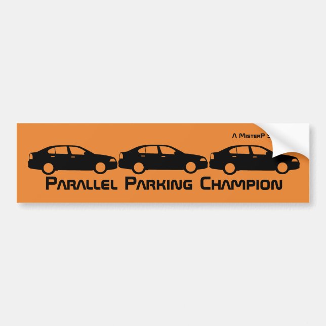Campeón de estacionamiento paralelo - Un Pegatina  (Frente)