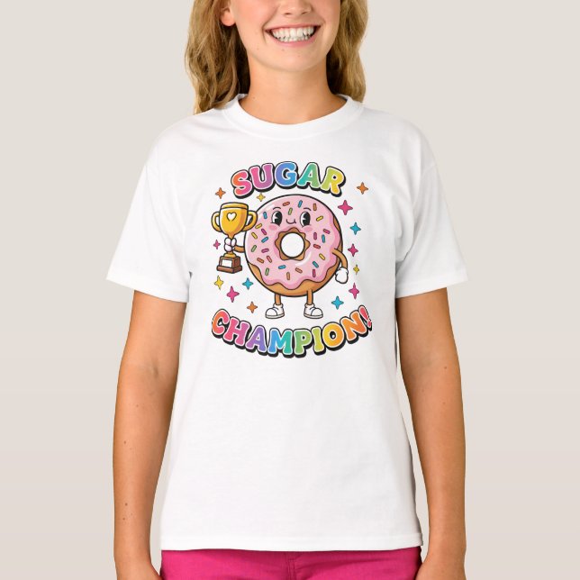 Campeón del Azúcar – Camiseta del Trofeo de Donut (Anverso)