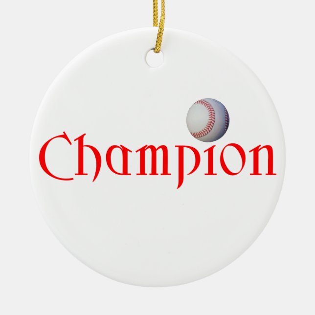 CAMPEÓN DEL BÉISBOL - ORNAMENTO DEL NAVIDAD (Frente)