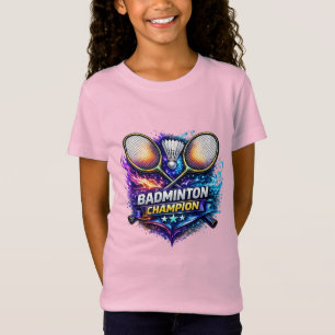 Campeona de Bádminton Camiseta gráfica colorida pa