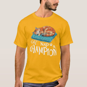 Campeona de la Siesta del Gato Camiseta Gráfica