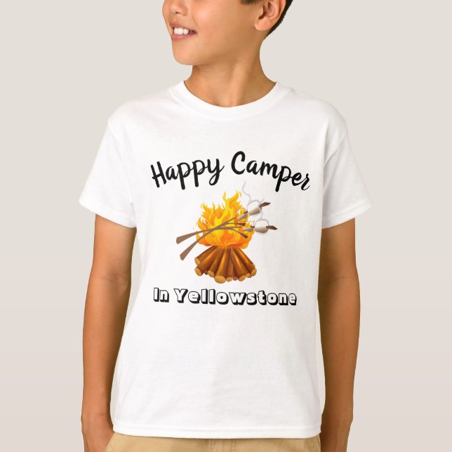 Camper feliz de camisetas para niños (Anverso)
