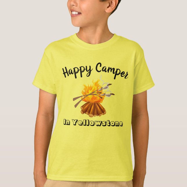Camper feliz de camisetas para niños (Anverso)