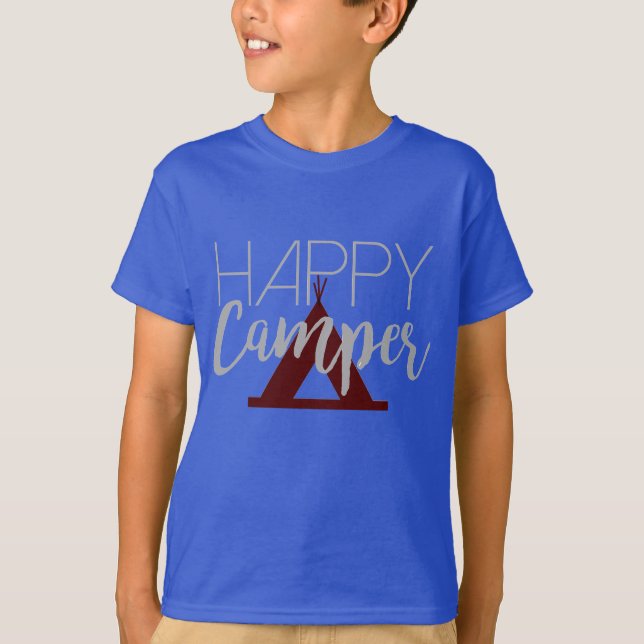Camper feliz moderno | Tipi | Camisa infantil (Anverso)