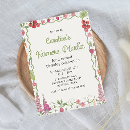 Campesinos de jardines florales Invitación de cump