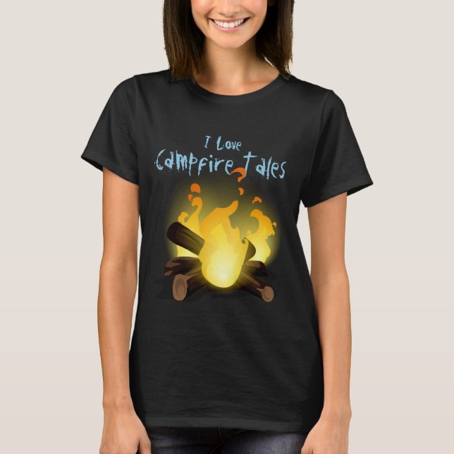 Campfire cuenta la camiseta básica de las mujeres (Anverso)