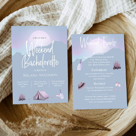 Camping Bachelorette Party Weekend Invitación