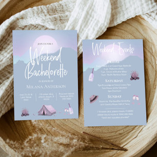 Camping Bachelorette Party Weekend Invitación