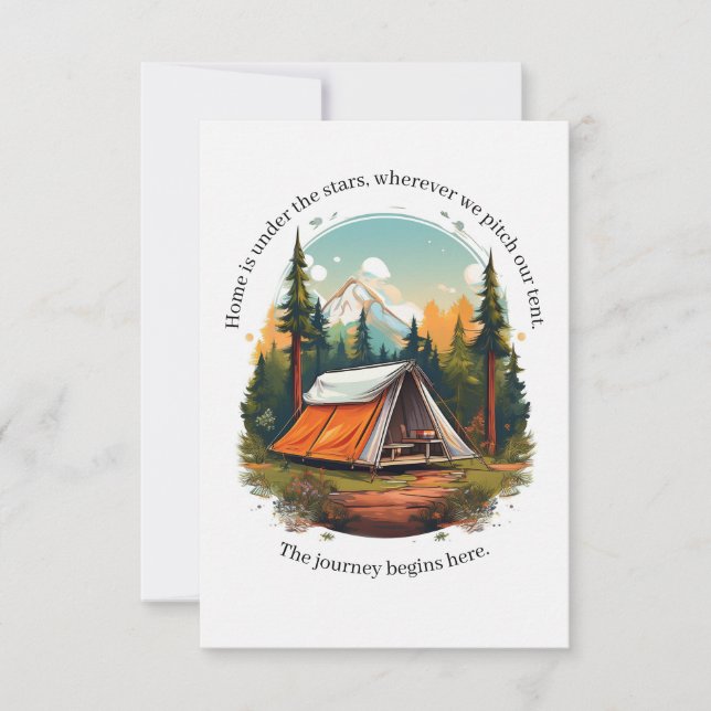 Camping Bajo las estrellas: Tarjeta de felicitació (Anverso)