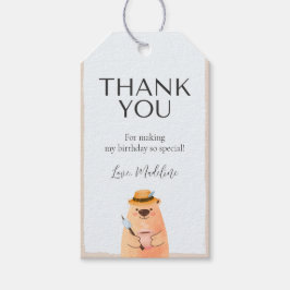 Camping Bear Baby Shower Gracias Etiqueta