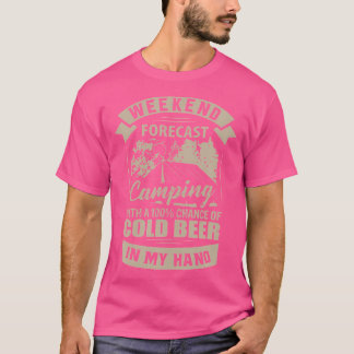 Camping Camisetas Cerveza Fría Alcohol Tees Hombre