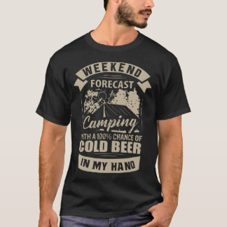 Camping Camisetas Cerveza Fría Alcohol Tees Hombre