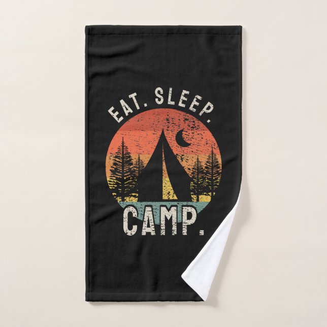 Camping - Campamento de sueño de Comer (Toalla de mano)