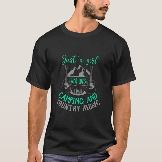 Camping campestre camiseta graciosa Camper de músi (Anverso)