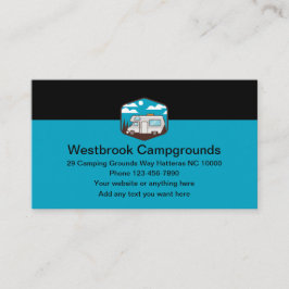 Camping Campgrounds Tarjetas de visita empresarial
