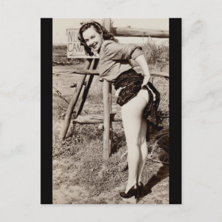 Camping! Chica Vintage Pin Up! Postal