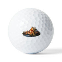 Camping Con Bolas De Golf De Los Seres Queridos