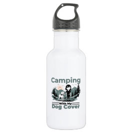Camping con la botella de agua de acero inoxidable