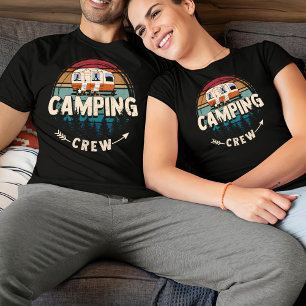 Camping Crew Shirt, Feliz Camper Retro Camiseta