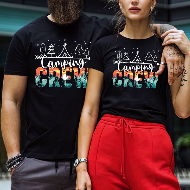 Camping Crew Shirt, Feliz Camper Retro Camiseta (Subido por el creador)