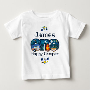 Camping Cumpleaños de la camiseta de un Feliz Camp