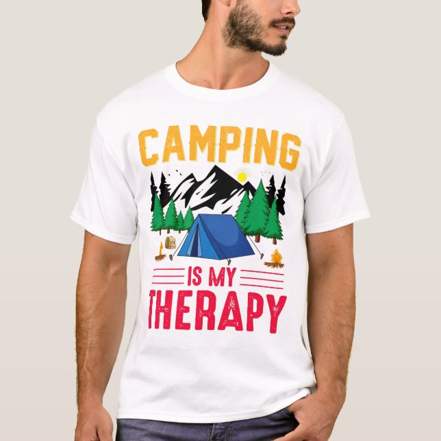 Camping de camisetas es mi terapia (Anverso)