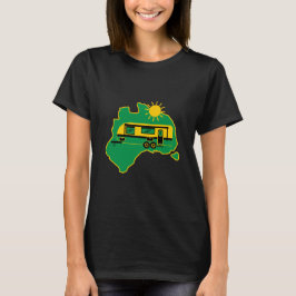 Camping de caravana australiana camiseta