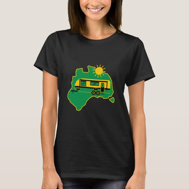 Camping de caravana australiana camiseta (Anverso)