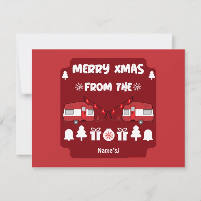 Camping de caravanas felices Navidades (Anverso)