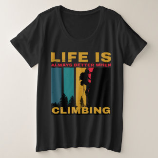 Camping de escalada en vintage negro