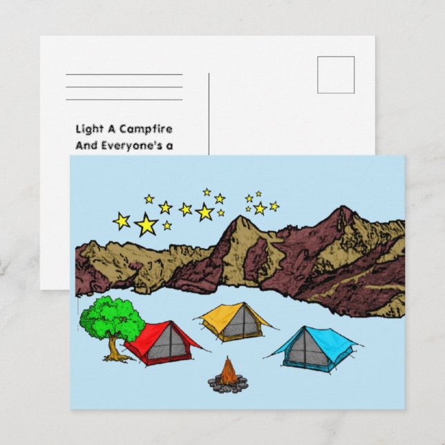 Camping de Tarjeta Postal (Anverso / Reverso)